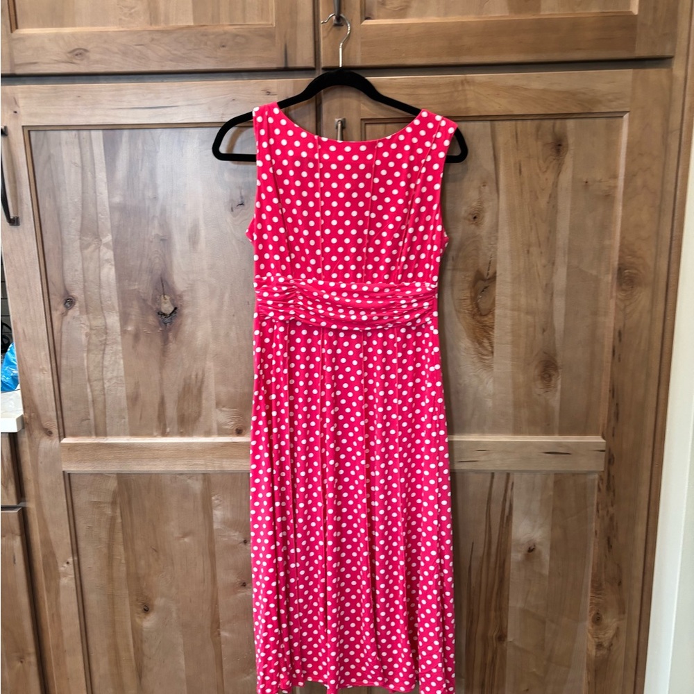 NorthStyle Pink Polka Dot Midi Dress